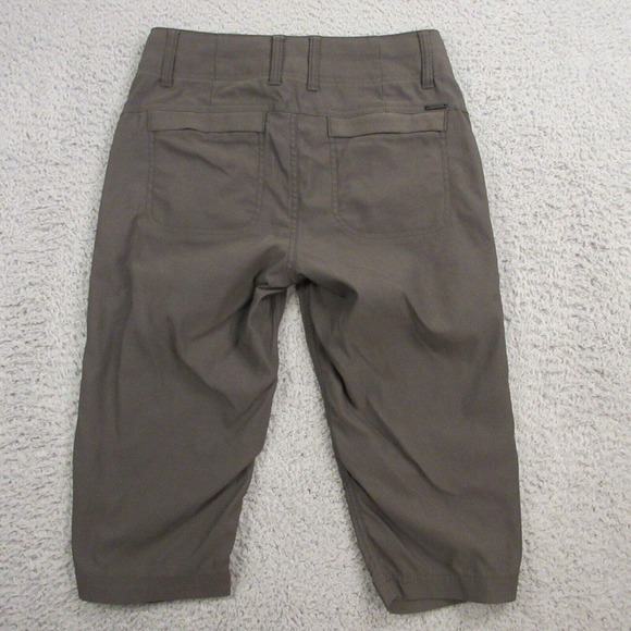 Prana Womens Crop‎ Capri Paant size 4 Nylon Stretch Hiking Outdoors Drawstring - Picture 4 of 9